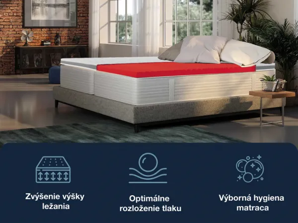 Hn8 Schlafsysteme 7-zónový hybridný penový vrchný matrac Dynamic Classic Comfort (200 x 200 cm)