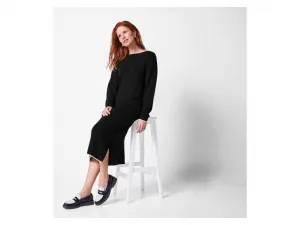 esmara® Dámske pletené šaty (čierna, S (36/38))