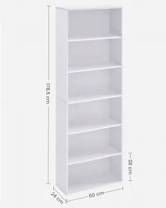 SONGMICS Knižnica Vasagle Viera 60 cm biela