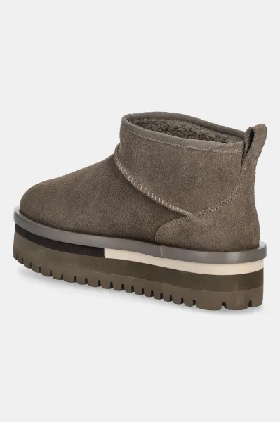 Semišové snehule Tommy Jeans TJW FLATFORM SNOW BOOT SUEDE