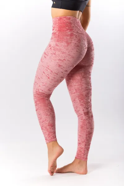GoldBee Zamatové Legíny Sťahujúce Pas Salmon Pink Barva: Salmon Pink, Velikost: M