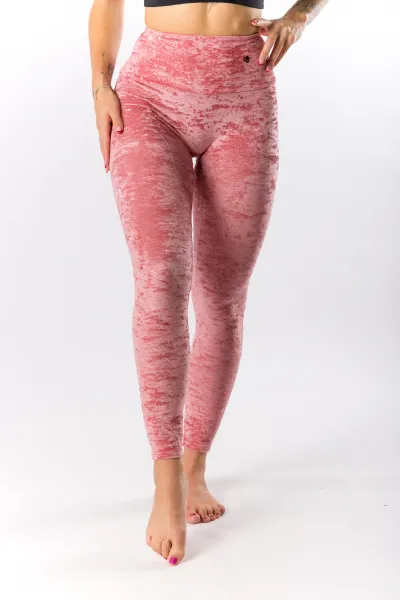 GoldBee Zamatové Legíny Sťahujúce Pas Salmon Pink Barva: Salmon Pink, Velikost: M
