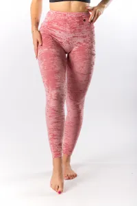 GoldBee Zamatové Legíny Sťahujúce Pas Salmon Pink Barva: Salmon Pink, Velikost: M