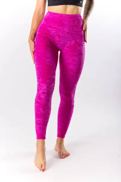 GoldBee Zamatové Legíny Sťahujúce Pas Neon Pink Barva: Neon Pink, Velikost: M