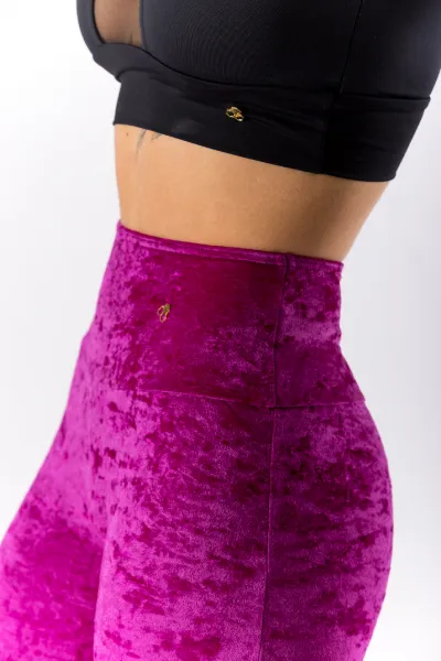 GoldBee Zamatové Legíny Sťahujúce Pas Fuchsia Barva: Fuchsia, Velikost: M