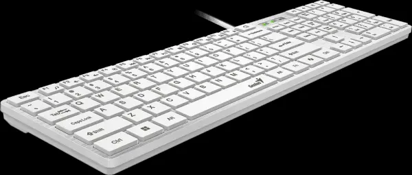 Genius Klávesnice Slimstar 126, Drátová USB, CZ+SK layout, Copilot klávesa, Bílá