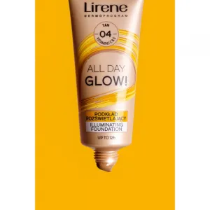 Lirene ALL DAY GLOW! rozjasňujúci fluidný make-up pre dlhotrvajúci efekt odtieň 02 Natural 30 ml