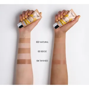 Lirene ALL DAY GLOW! rozjasňujúci fluidný make-up pre dlhotrvajúci efekt odtieň 02 Natural 30 ml