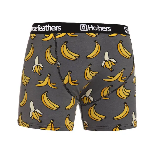 HORSEFEATHERS Boxerky Sidney - bananas GRAY velikost M