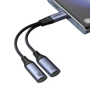 Joyroom SY-C03 adaptér USB-C / 2x USB-C, čierny