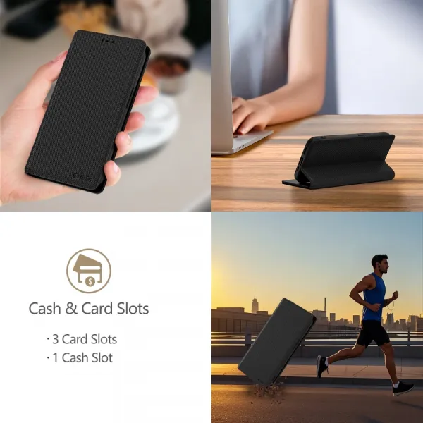Tech-Protect Wallet RS knižkové puzdro na Samsung Galaxy S25, čierne