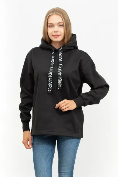 Calvin Klein Logo Drawcord Hoodie