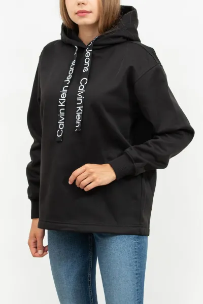 Calvin Klein Logo Drawcord Hoodie