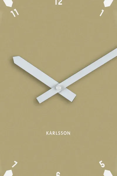Nástenné hodiny Karlsson Realista 35 x 4,5 cm zelená farba