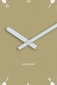Nástenné hodiny Karlsson Realista 35 x 4,5 cm zelená farba