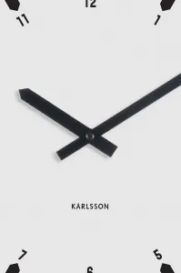 Nástenné hodiny Karlsson Realista 40,5 x 21,5 x 8,5 cm biela farba