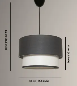 Opviq Závěsný lustr Tubol antracitový