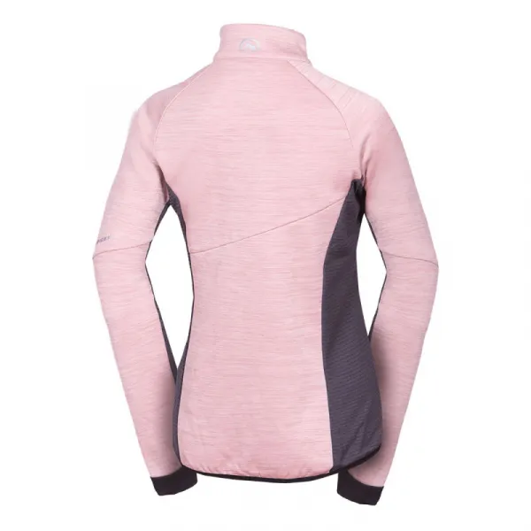 Dámska zateplená turistická mikina so zipsom NORTHFINDER JACLYN-521roseblack