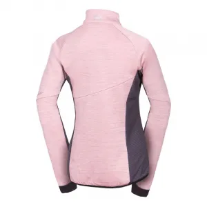 Dámska zateplená turistická mikina so zipsom NORTHFINDER JACLYN-521roseblack