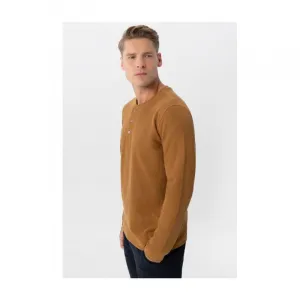 Pánske tričko s dlhým rukávom VOLCANO L-AZUX-102-BEIGE