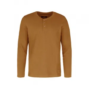 Pánske tričko s dlhým rukávom VOLCANO L-AZUX-102-BEIGE
