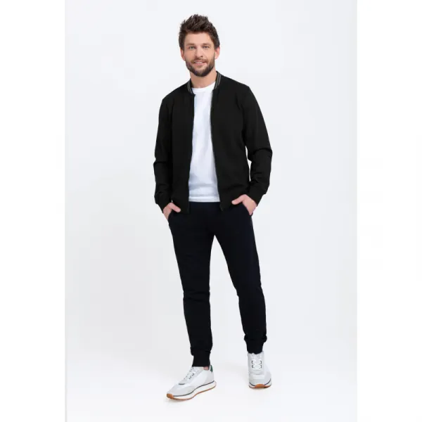 Pánska mikina so zipsom VOLCANO B-EST-700-BLACK