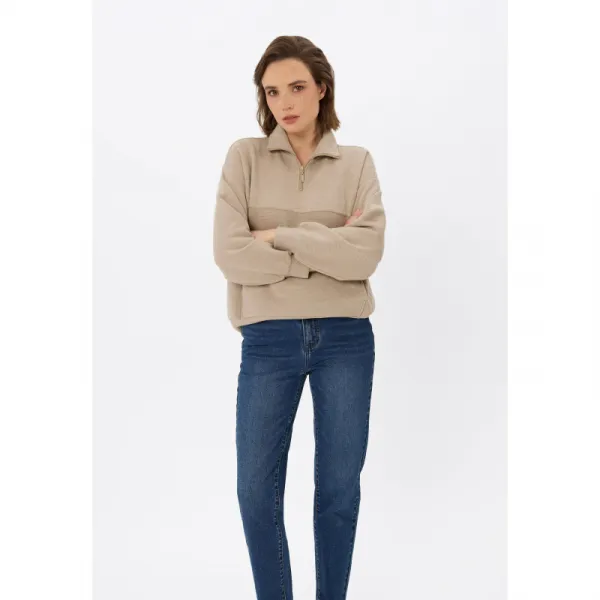 Dámska mikina VOLCANO B-MOXI-102-BEIGE