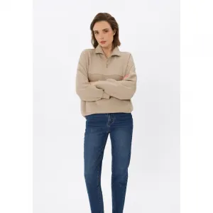 Dámska mikina VOLCANO B-MOXI-102-BEIGE