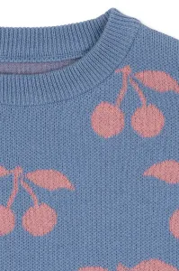 Dievčenské bavlnené šaty Konges Sløjd LAPIS KNIT DRESS GOTS