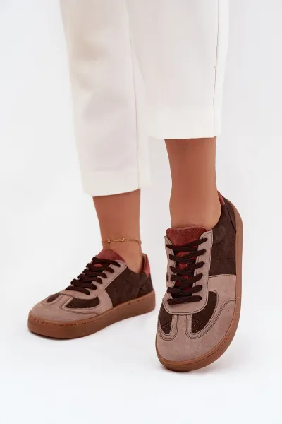 Kožené semišové barefoot tenisky dámske Zazoo N1277 hnedé