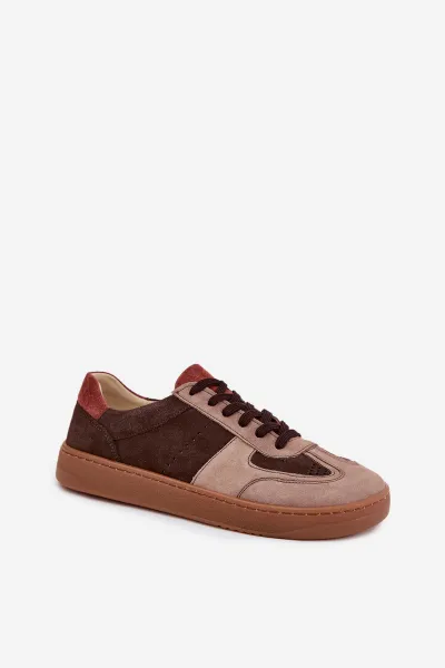 Kožené semišové barefoot tenisky dámske Zazoo N1277 hnedé