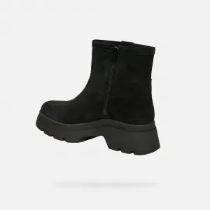 Black Women's Ankle Boots Geox Pluette - Ladies