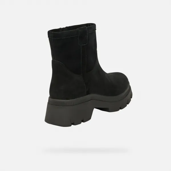 Black Women's Ankle Boots Geox Pluette - Ladies