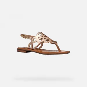 Gold women's sandals Geox Sozy S - Women's