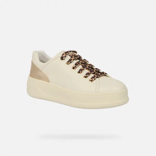 White Women's Geox Spherica Ecub-2 Sneakers - Women's