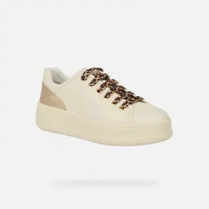 White Women's Geox Spherica Ecub-2 Sneakers - Women's