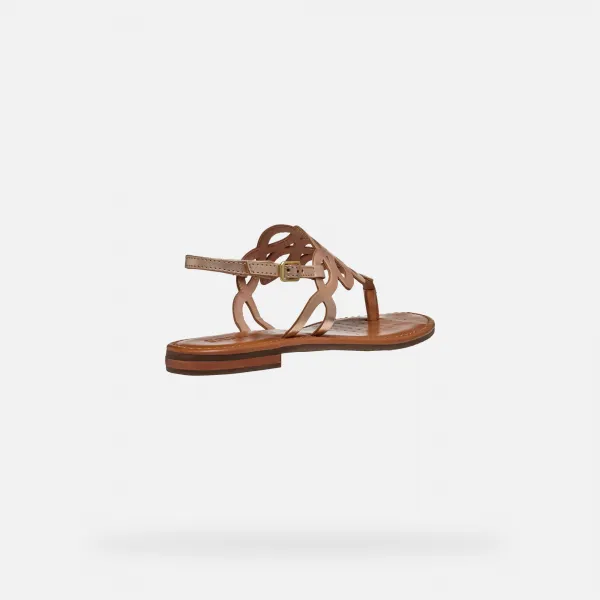 Gold women's sandals Geox Sozy S - Women's