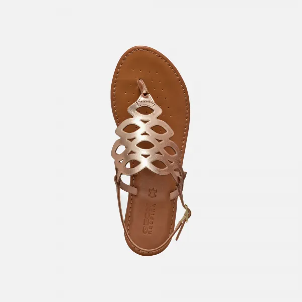 Gold women's sandals Geox Sozy S - Women's