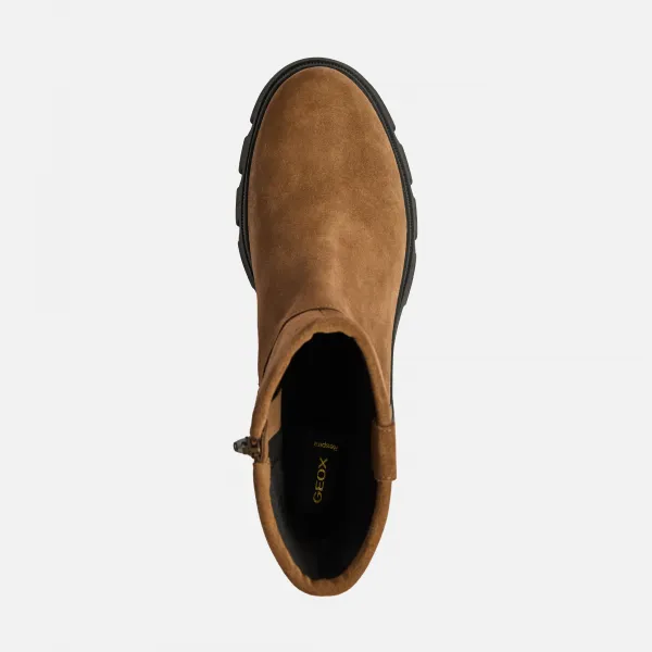 Light Brown Geox Pluette Women's Ankle Boots - Ladies