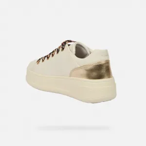 White Women's Geox Spherica Ecub-2 Sneakers - Women's