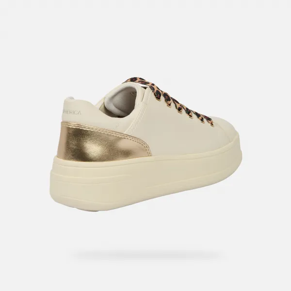 White Women's Geox Spherica Ecub-2 Sneakers - Women's