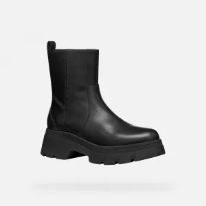 Black Women's Ankle Boots Geox Pluette - Ladies