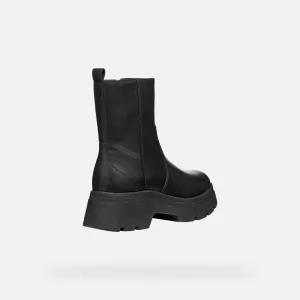 Black Women's Ankle Boots Geox Pluette - Ladies