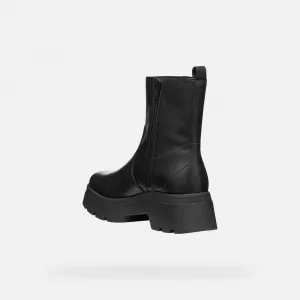 Black Women's Ankle Boots Geox Pluette - Ladies