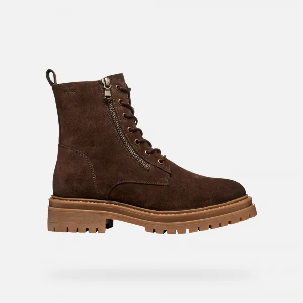 Brown women's ankle boots Geox Iridea - Women's
