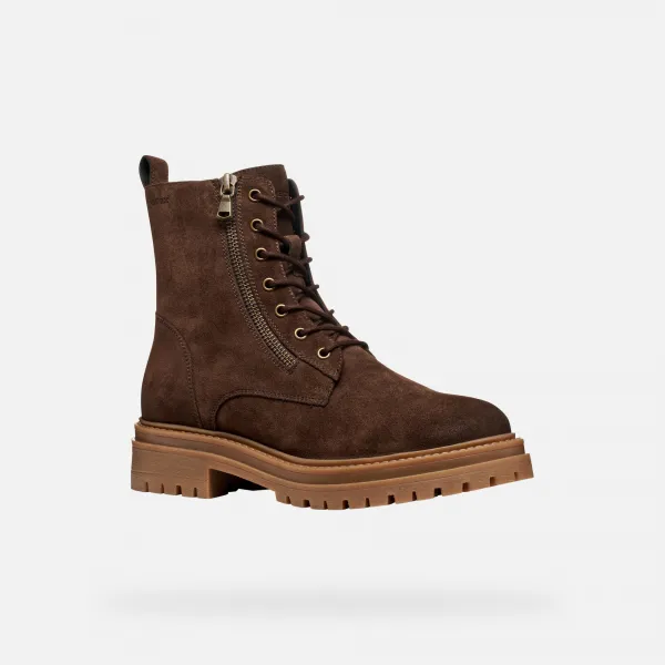 Brown women's ankle boots Geox Iridea - Women's