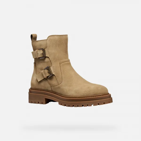 Beige women's ankle boots Geox Iridea - Women's