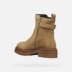 Beige women's ankle boots Geox Iridea - Women's