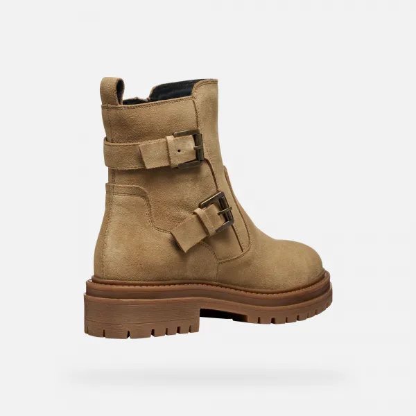 Beige women's ankle boots Geox Iridea - Women's