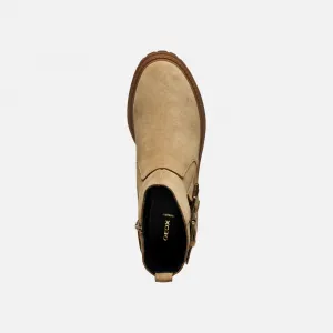 Beige women's ankle boots Geox Iridea - Women's